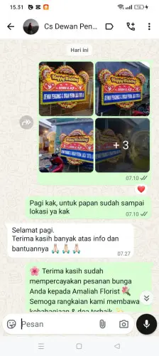 Testimonial Papan Bunga Pernikahan ganjaresik