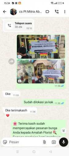 Testimonial Papan Bunga ganjaresik