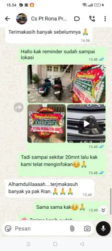 Testimonial Papan Bunga ganjaresik